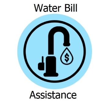 Water Bill Assistance Blue Faucet Logo